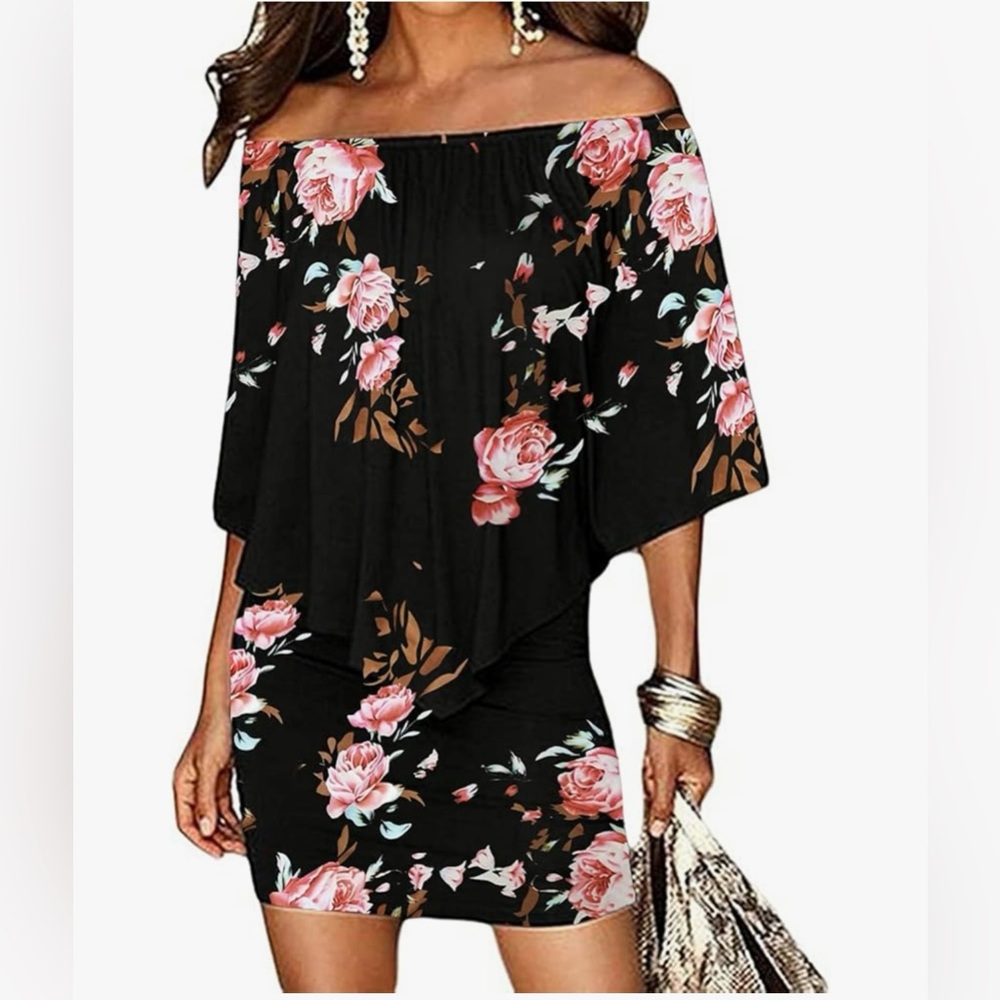 Floral Off-Shoulder Dress